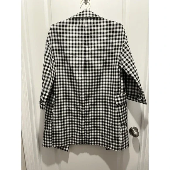 Zara check gingham dogtooth tartan coat jacket XS sold out bloggers - Picture 7 of 7